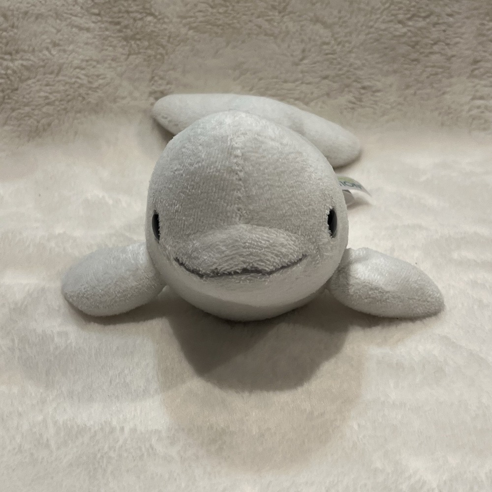 Aurora Destination Nation Beluga Whale Plush White Nearly 11" EXCELLENT‎